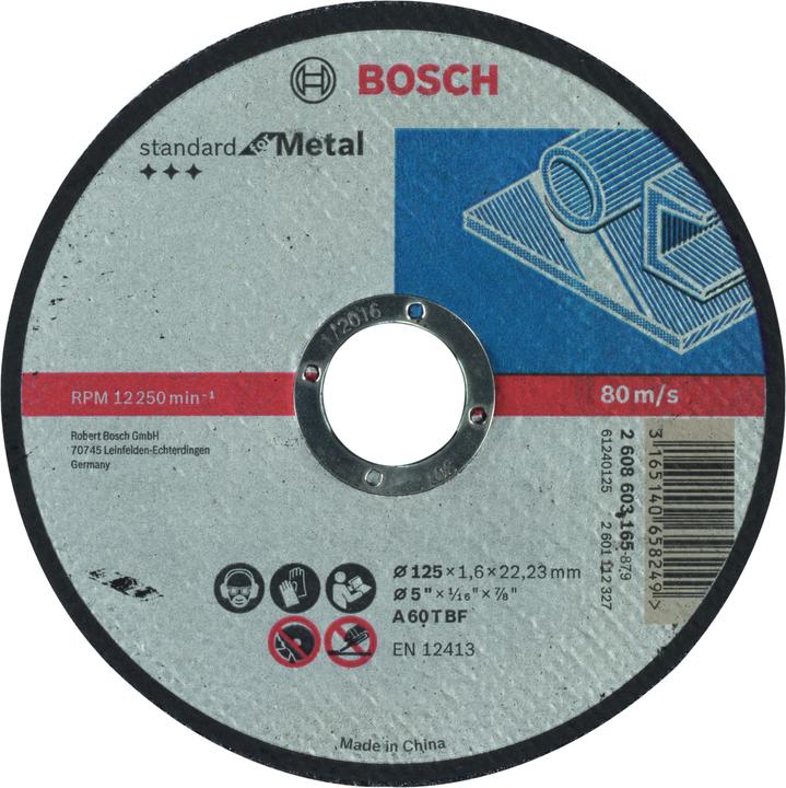 Bosch Professional Zubehör PRO Metal cutting disc, 125 x 1.6 x 22.23 mm