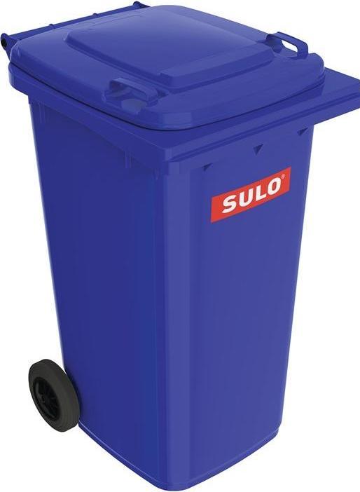 Immagine prodotto SULO Contenitore per rifiuti grandi 240 l HDPE blu mobile, conforme alla norma EN 840 (240 l)