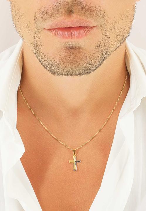 Immagine prodotto Muau Ciondolo croce oro giallo 750, 23x13 mm (Oro giallo 750/18 carati)
