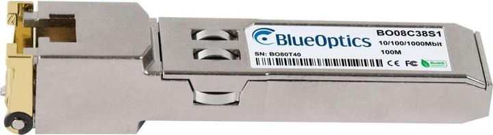 Produktbild BlueOptics Kompatibler FibroLAN B304 BO08C38S1 SFP Transceiver, Kupfer RJ45, 10/100/1000BASE-T, 100 Meter, 0°C