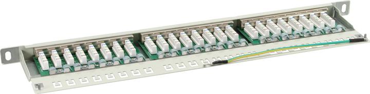 Actual product image InLine Patch panel Cat.6 24-way 48.26cm 19inch 0.5U light gray RAL7035