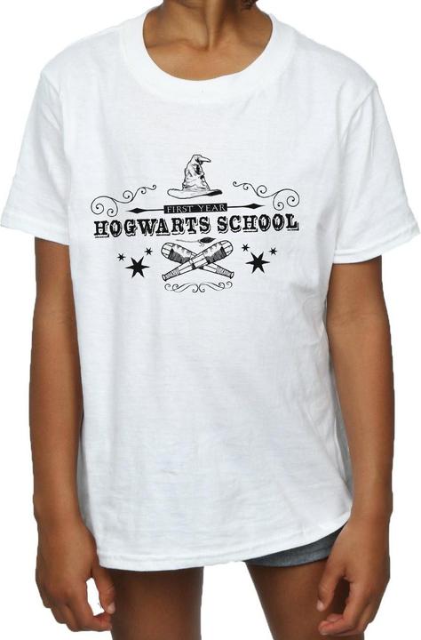 Actual product image Girls Hogwarts First Year Cotton T-Shirt (116)