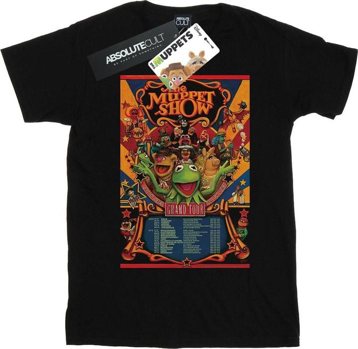 Actual product image Disney Womens/Ladies The Muppets The Muppet Show Poster Cotton Boyfriend T-Shirt (5XL)