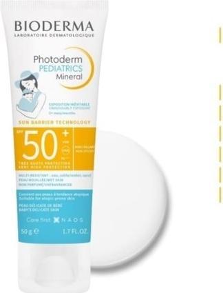 Actual product image Bioderma Photoderm Pediatrics Mineral SPF50+ (Suntan cream, SPF 50, 50 ml, 50 g)
