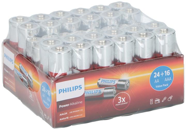 Produktbild Philips Power Alkaline Pack (40 Stk., AA, AAA)
