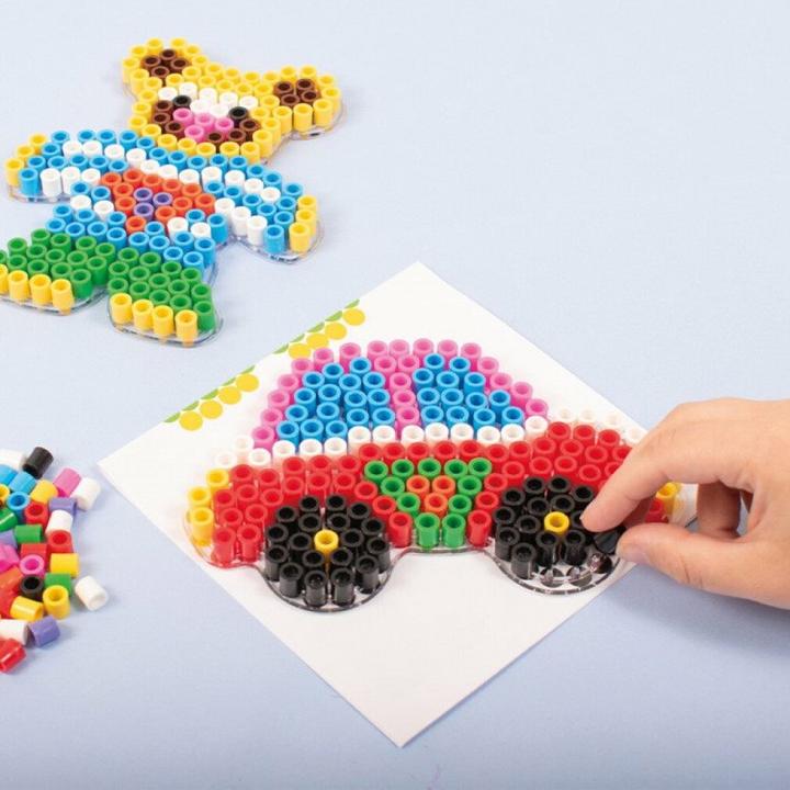 Produktbild Playbox Bügelperlen XL - Auto und Teddybär 600 Stück