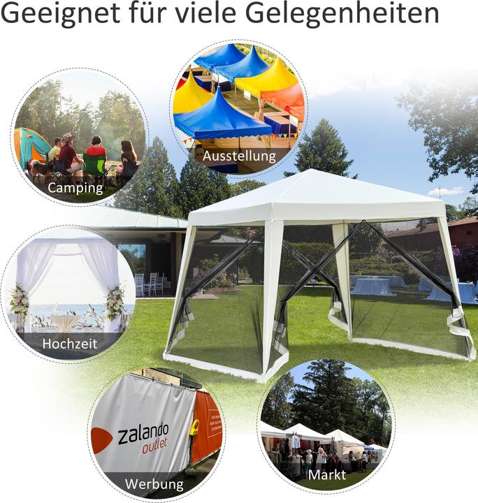 Image du produit Outsunny Pavillon avec moustiquaire (300 cm, 300 cm)