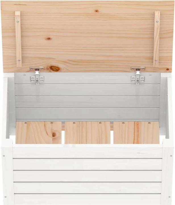 Image du produit VidaXL Truhe Weiss 59,5x36,5x33 cm Massivholz Kiefer,Farbe