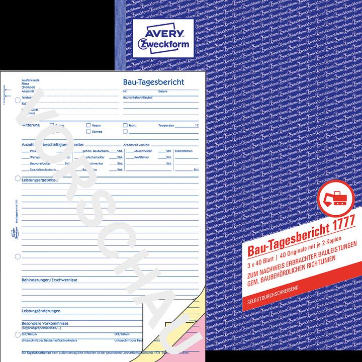 Produktbild Avery Bau-Tagesbericht (40 x)