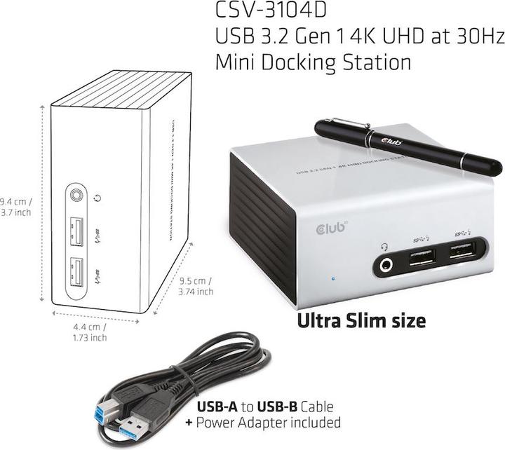 Productafbeelding Club 3D Csv-3104d (USB-B, 9 Havens)
