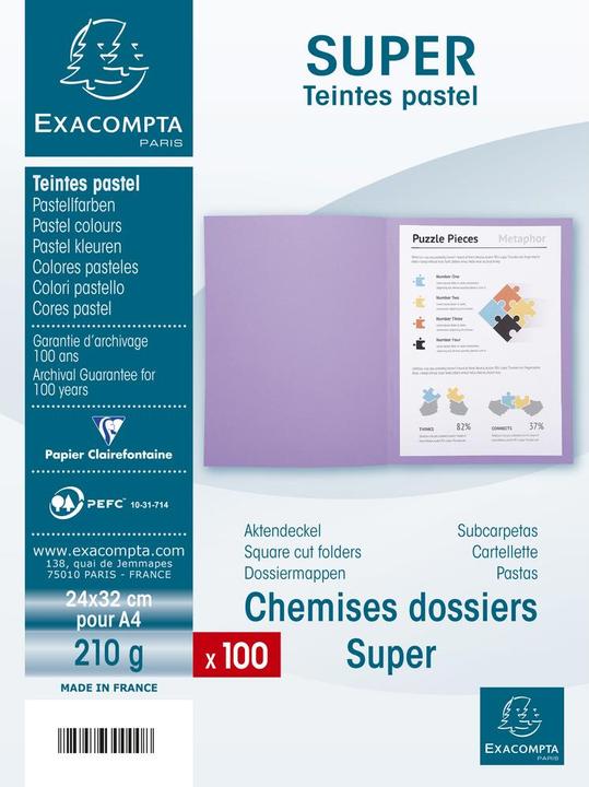 Actual product image Exacompta BAHIA 220 - File cover A4 (A4, 100 x)