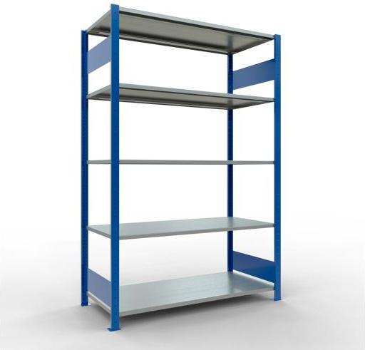 Sistema di scaffalature di base senza viti MULTIplus150 con ripiani di lunghezza