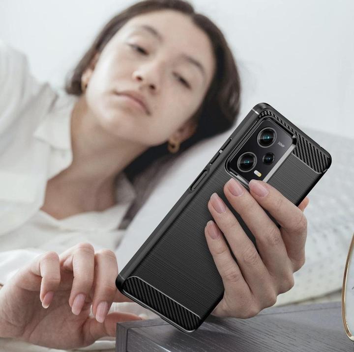Actual product image Screenguard Xiaomi Poco X5 Pro 5G Hull Carbon Brushed Soft TPU (Oppo Reno 5 Pro 5G)