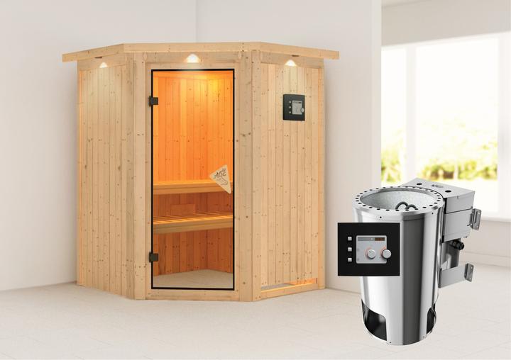 Actual product image Karibu Nanja with roof wreath (Plug & Play 3,6 KW - Bio external control)