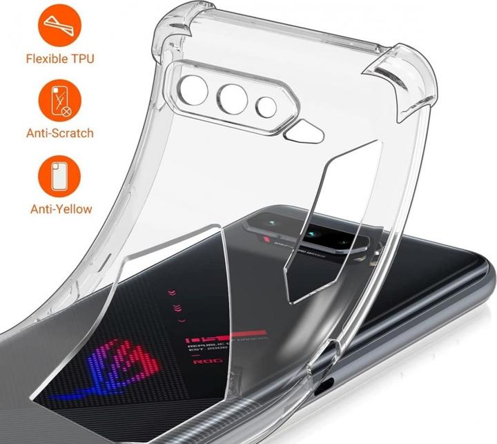 Actual product image Screenguard Asus ROG Phone 5S Case Crystal Soft Airbag Bumper (Asus ROG Phone 5s)