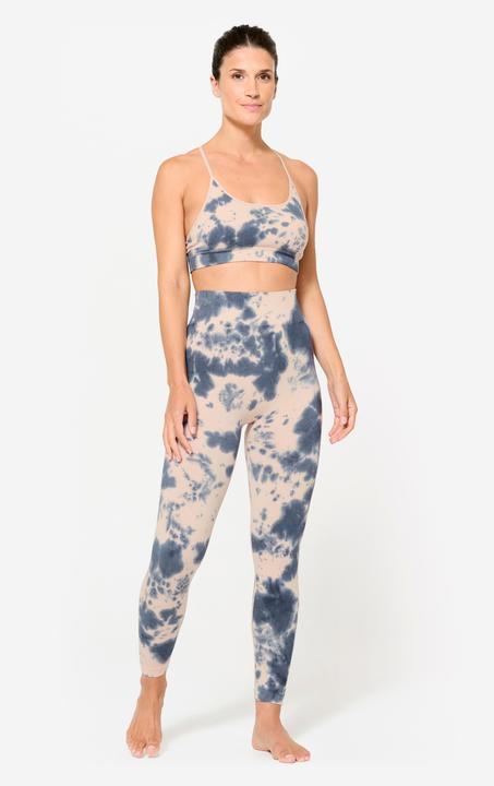 Produktbild Domyos Leggings Damen hohe Taille - rosa/blau (XS)