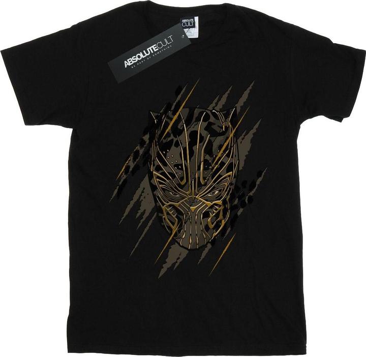Produktbild Jungen Black Panther Gold Head TShirt (140, 146)