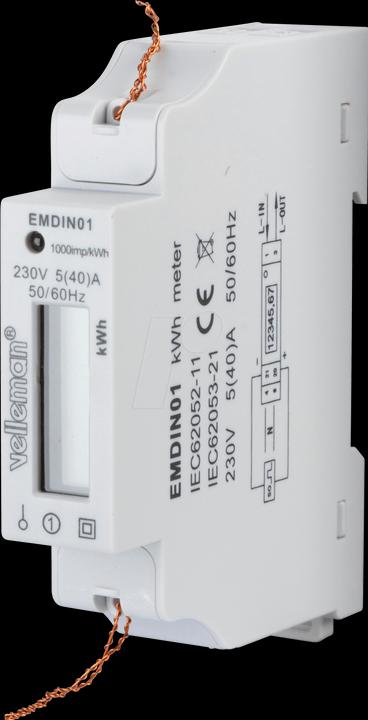 Immagine prodotto Velleman Dispositivo Di Misurazione Dei Costi Energetici Dispositivo Di Misurazione Del Kwh Monofase 1 ml
