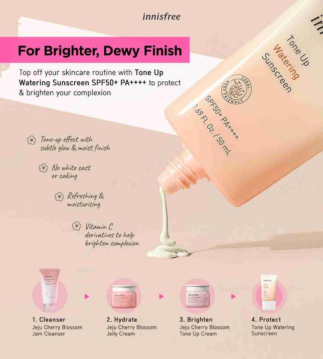 Immagine prodotto Innisfree Tone Up Crema Solare Irrigante SPF 50 (Crema solare, SPF 50+, 50 ml)