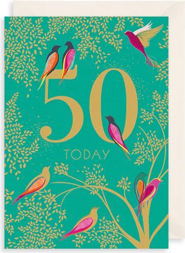 Produktbild The art file Geburtstagskarte - 50 today von Sara Miller (1 Stk.)