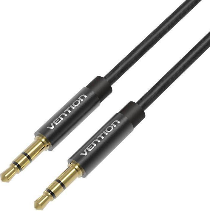 Actual product image Vention BAGBD 3.5mm 0.5m Black Metal Audio Cable (0.50 m, 3.5mm jack (AUX))