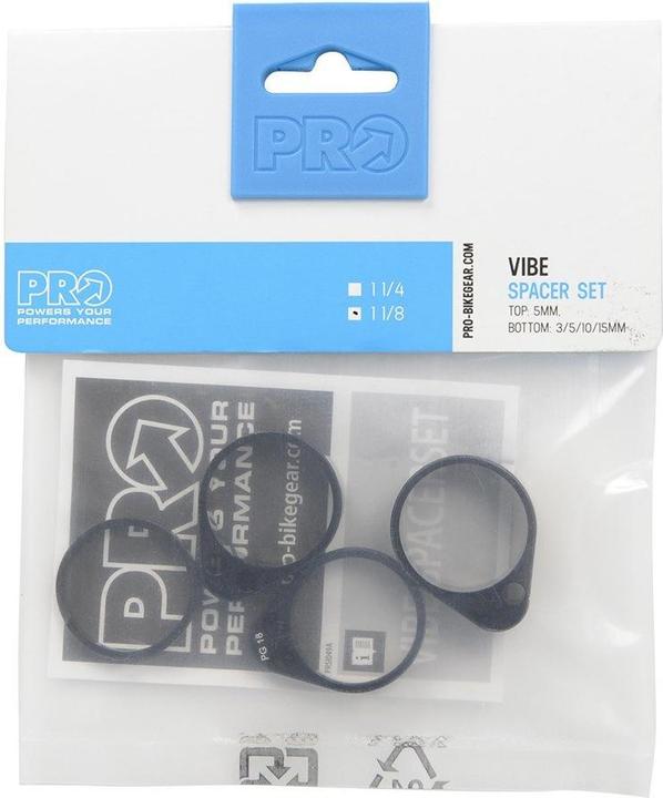 Produktbild PRO Vibe Spacerset 1 1/8" Top 5mm unten 3,5,10,15mm (203.20 mm)