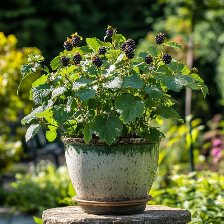 Immagine prodotto Plant in a Box Rubus fruticosus Thornfree - set di 2 piante di mirtillo nero (50 cm)