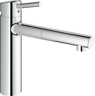Actual product image Grohe Kitchen mixer with hand shower Concetto chrome gloss 31129001