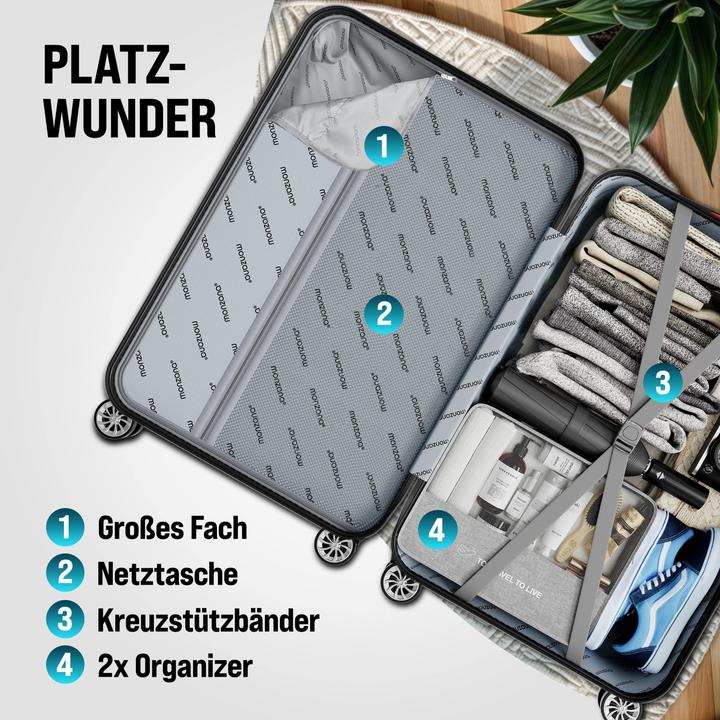 Image du produit Monzana Valise rigide avec accessoires Lot de 4