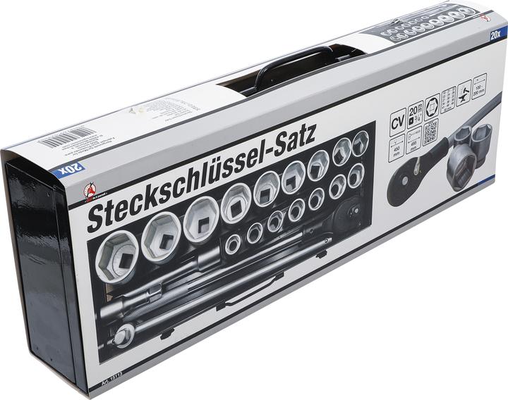 Immagine prodotto BGS Set di bussole con attacco da 20 mm (3/4") | 19-50 mm | 20 pezzi. (20 mm)