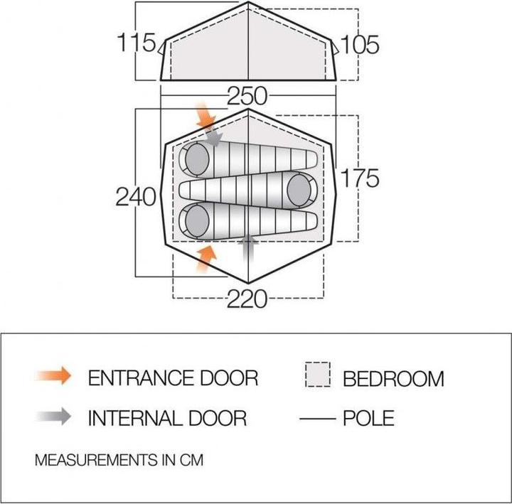 Image du produit Vango Apex Compact 300 (Tente tunnel, 2.50 kg, 3 personnes)