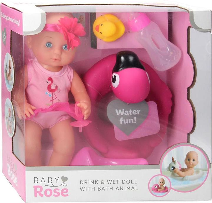 Actual product image Baby Rose Drinking and peeing doll, 30 cm with accessories