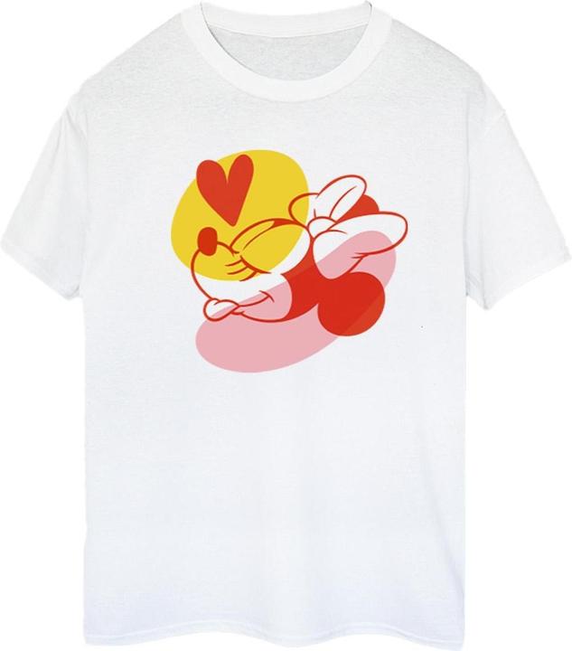 Actual product image Disney Womens/Ladies Minnie Mouse Tongue Heart Cotton Boyfriend T-Shirt (3XL)