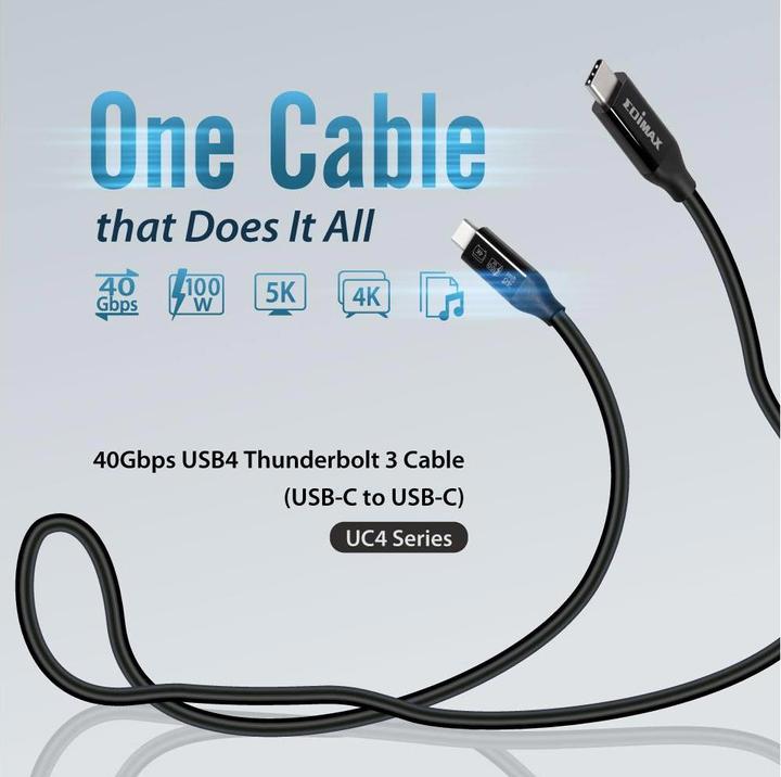 Immagine prodotto edimax Cavo USB4/Thunderbolt3, 40G (2 m, USB 4.0)