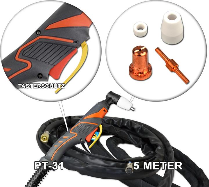 Produktbild Stahlwerk Plasmaschneidbrenner PT-31 mit 5 m Schlauchpaket bis 40 A