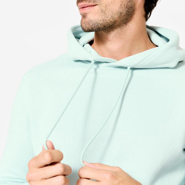 Immagine prodotto Domyos Hoodie Herren warm Baumwollgewebe - blaugrün (L)