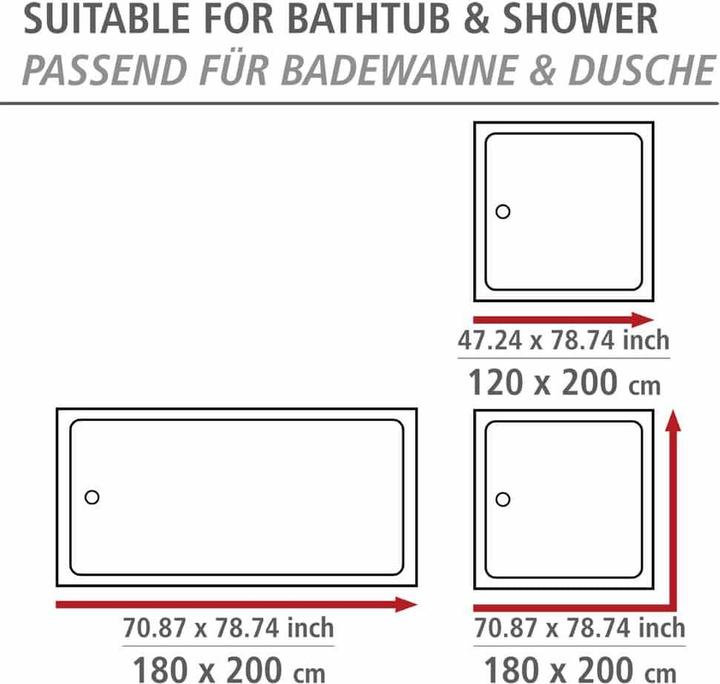 Actual product image Wenko Shower curtain (180 x 200 cm)