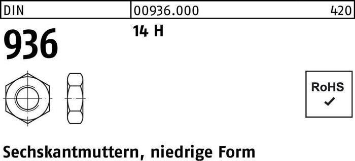 Produktbild Sechskantmutter DIN 936 M 33 14 H (M33)