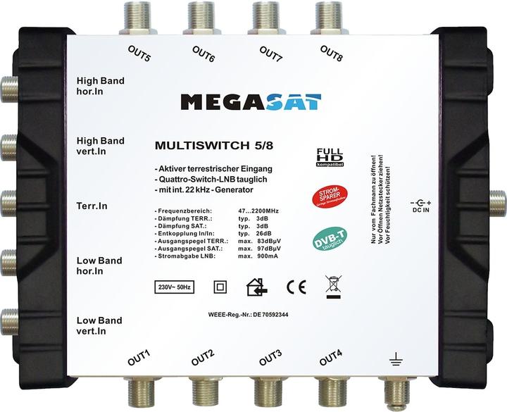 Image du produit Megasat Multiswitch 5/8 (Multi commutateur)