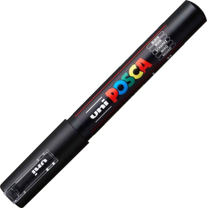 Actual product image Posca Marker PC-1M round tip (Black, 0.70 mm, 1 x)