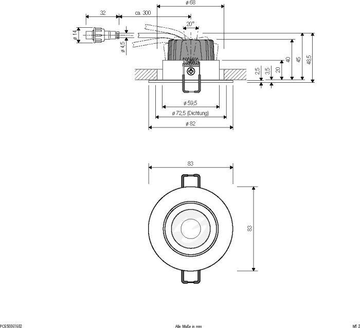 Image du produit EVN PC650061602 LED encastrable au plafond - rond (620 lm)