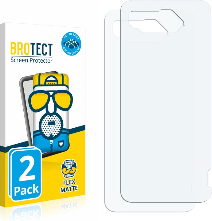 Productafbeelding BROTECT Fullscreen Schutzfolie Displayschutz Folie Matt Entspiegelungsfolie (2 Stuk, Asus ROG Phone 5)