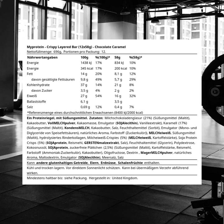 Image du produit MyProtein Crispy Layered (Caramel au chocolat, 1 pcs, 696 g)
