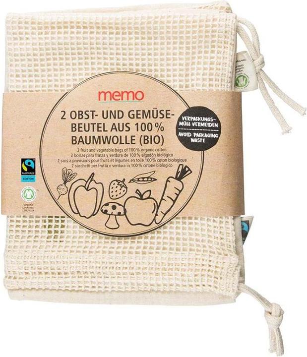 Actual product image Memo Paris Organic cotton fruit & vegetable bags - 2 pieces - Memo