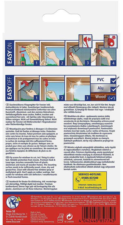 Actual product image tesa Insect screen COMFORT for windows, with Velcro tape, self-adhesive, without drilling (120 x 240 cm)