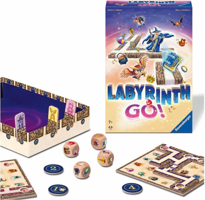 Image du produit Ravensburger Jeu de famille 24699 - Labyrinthe Go! - Jeu de société pour 1 - 4 personnes (Allemand, Espagnol, Français, Néerlandais, Italien, Portugais, Anglais)
