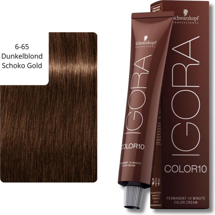 Actual product image Schwarzkopf Professional Igora Color10 Hair Color (6-65 Dark blond chocolate gold)