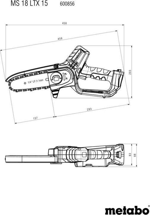 Immagine prodotto Metabo MS 18 LTX 15 (Sega a catena a batteria)