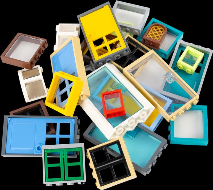 Actual product image LEGO Windows and Doors mixed - 100 pieces - House, Building, City, City - NEW (LEGO Accessories)