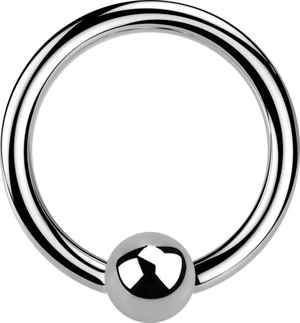 Star Piercing Micro Ball Closure Ring silber (ohne Messing, Titan G23)